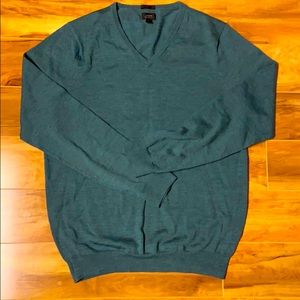 J.Crew Merino V Neck in moss green (large slim)